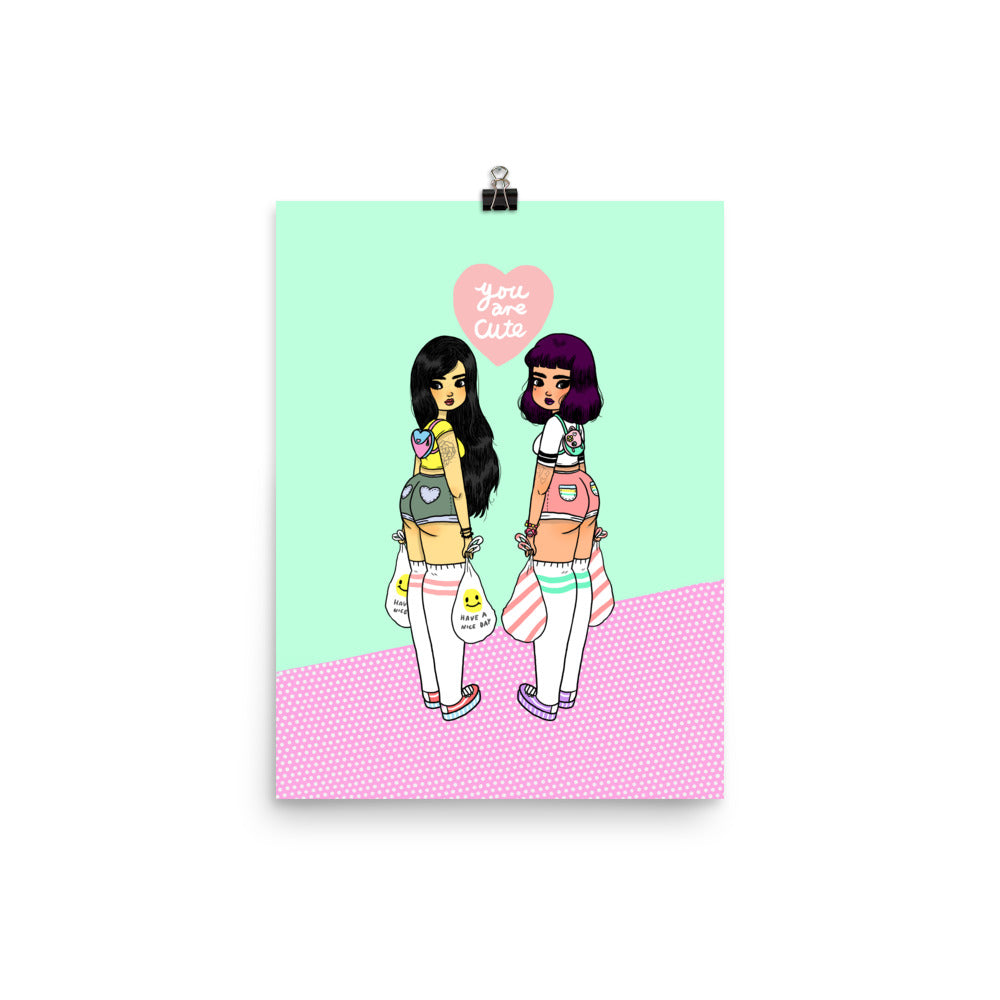 Retro Series - You Are Cute - Giclée Art Print