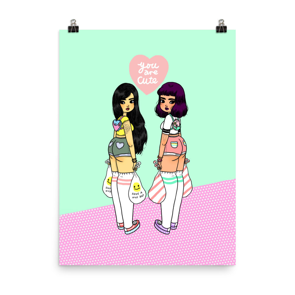 Retro Series - You Are Cute - Giclée Art Print