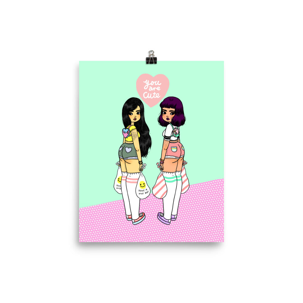 Retro Series - You Are Cute - Giclée Art Print